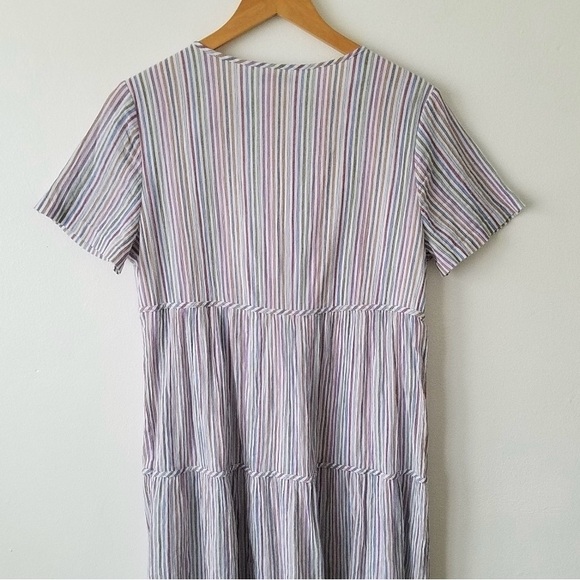 Madewell Striped lined cotton mini dress - Picture 4 of 5